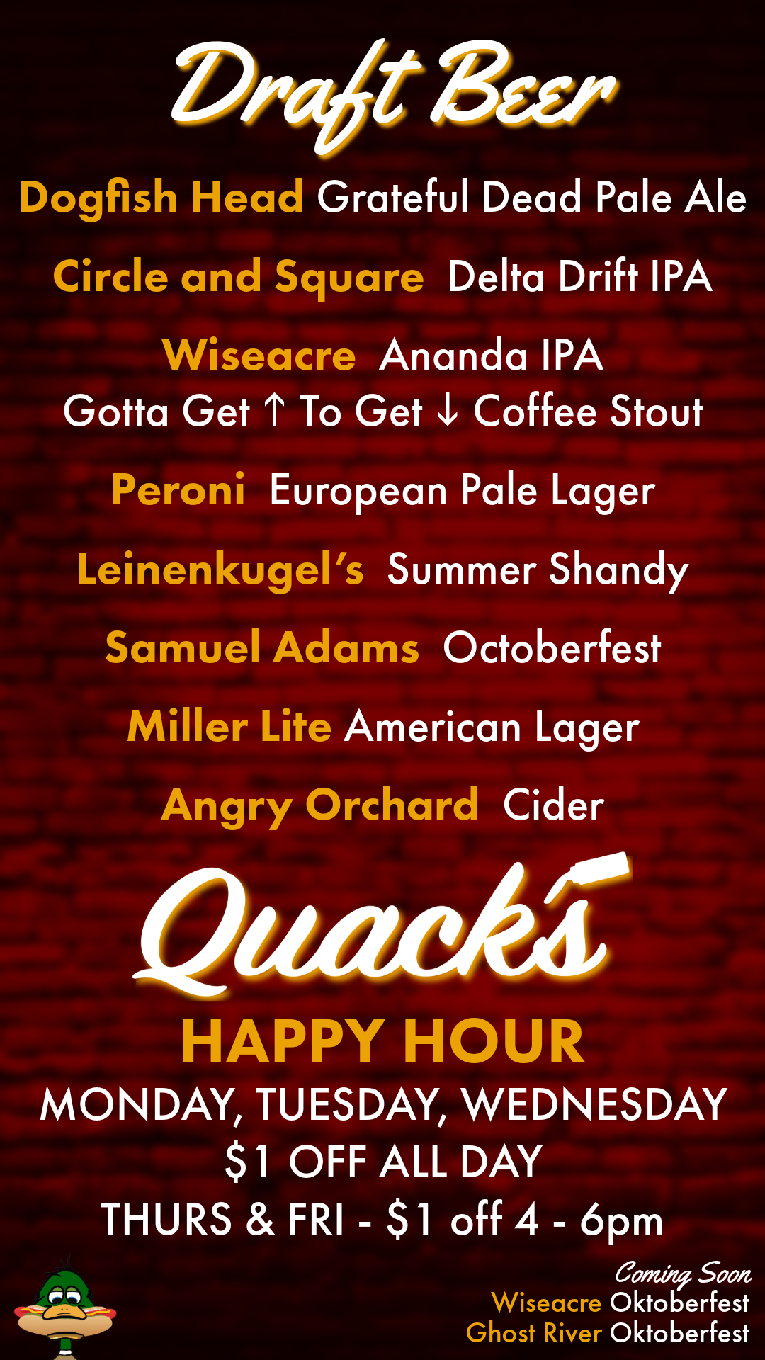beer list 11 beer menu story drafts w coming soon